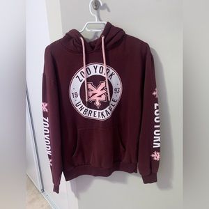 Zoo York maroon/pink hoodie sweater